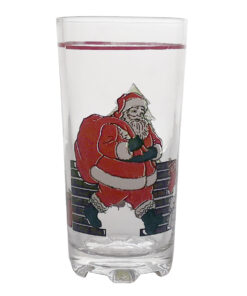 set 6 pahare KIM merga colorate 36 din sticla transparenta cu model 250 ml