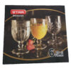 set 6 pahare cu picior SG loza din sticla transparenta 150 ml