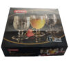 set 6 pahare cu picior SG loza din sticla transparenta 150 ml