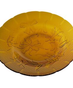 set 12 farfurii intinse rotunde BBC 0923 din sticla vermeil