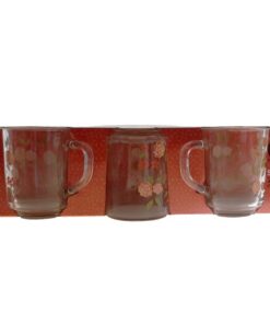 set 6 cani CG sky t478 din sticla transparenta cu model 200 ml